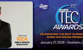RZA, WU-TANG CLAN MASTERMIND, RECEIVE 2024 NAMM INNOVATION AWARDS AT PRESTIGIOUS TEC AWARDS