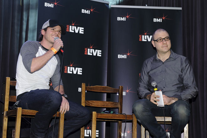 Artist Granger Smith and Billboard Magazine's Bill Werde discuss the success of the BMI Live program during the Powered By briefing at Stubb's during SXSW 2013 in Austin, TX.