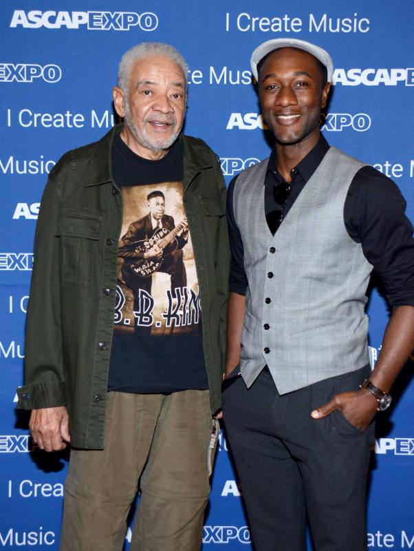 HOLLYWOOD - MAY 1: Bill Withers, left, and Aloe Blacc attend Who He Is (and What is He to You): "I Create Music" Interview with Bill Withers at the 2015 ASCAP "I Create Music" EXPO at the Loews Hollywood Hotel on May 1, 2015 in Hollywood, California. (Photo by Tonya Wise/PictureGroup) 