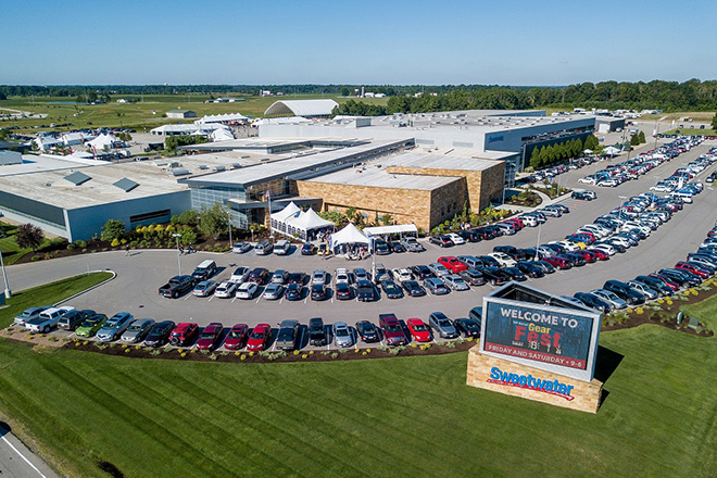 GearFest completely takes over the Sweetwater campus with parking, camping sites, gear tents, a performance pavilion, the retail store, and the massive interior of the Sweetwater building.